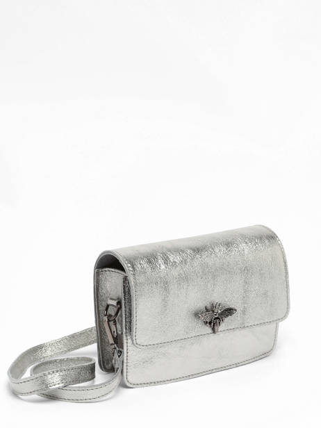 Sac Bandoulière Nine Cuir Milano Argent nine NI22115N vue secondaire 2