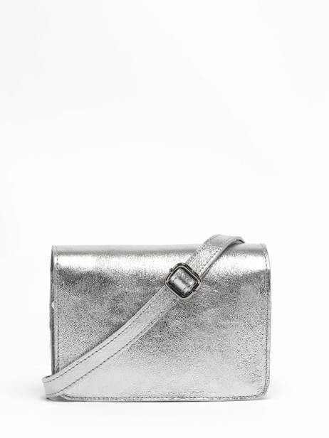 Sac Bandoulière Nine Cuir Milano Argent nine NI22115N vue secondaire 4