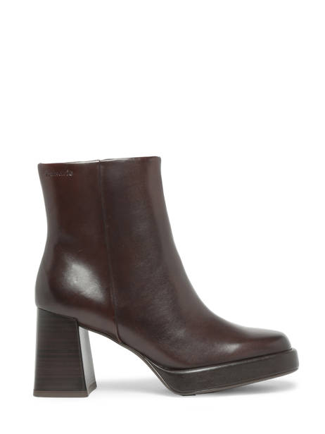 Bottines à Talon En Cuir Tamaris Marron women 41