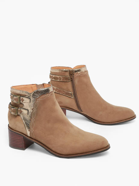 Bottines à Talon Tesla En Cuir Mam'zelle Marron women CSIUY47 vue secondaire 3