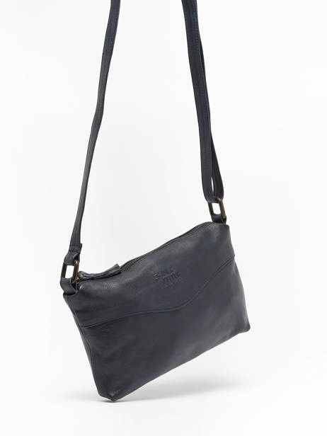 Shoulder Bag Cow Leather Basilic pepper Blue cow BCOW68 other view 2