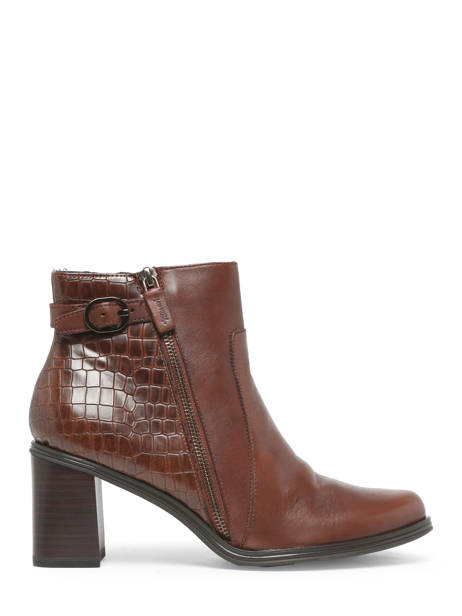 Heeled Boots In Leather Tamaris Brown women 41