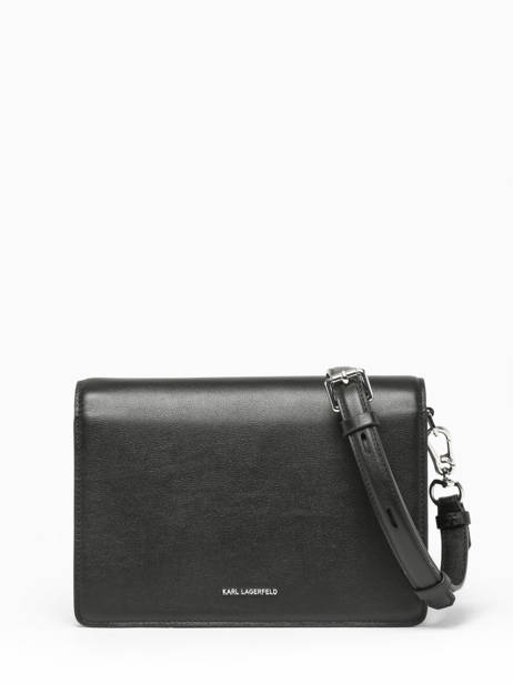 Sac Porté épaule K Signature Cuir Karl lagerfeld Noir k signature 235W3061 vue secondaire 4