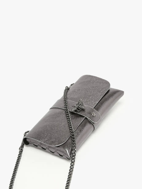 Sac Bandoulière Nine Cuir Milano Gris nine NI22111N vue secondaire 2