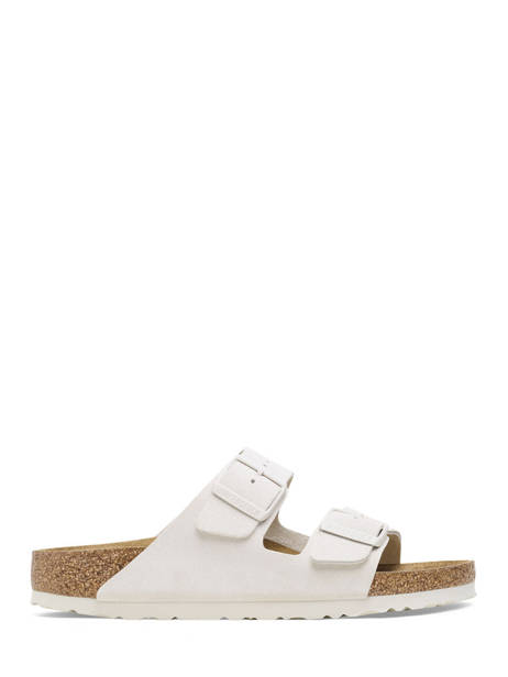 Slippers Arizona In Leather Birkenstock White women 10266842