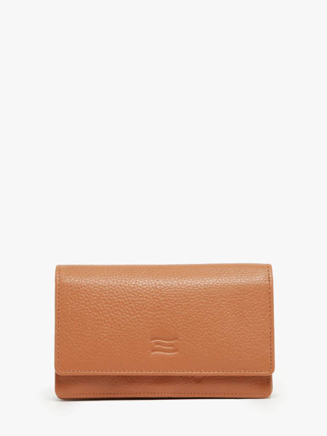 Leather Caviar Wallet Crinkles Orange caviar 14001