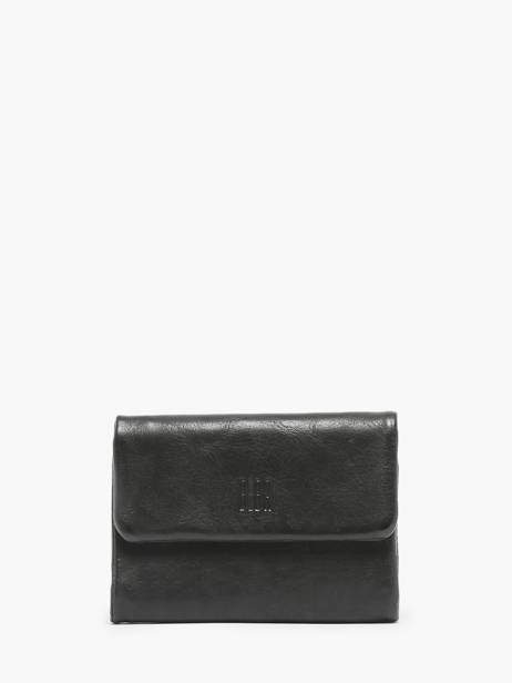 Portefeuille Cuir Biba Noir heritage TOT1L