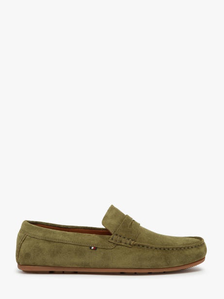 Moccasins In Leather Tommy hilfiger Green men 4998MSD