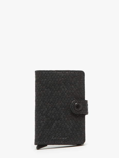 Leather Mini Hexagon Card Holder Secrid Black hexagon MHE