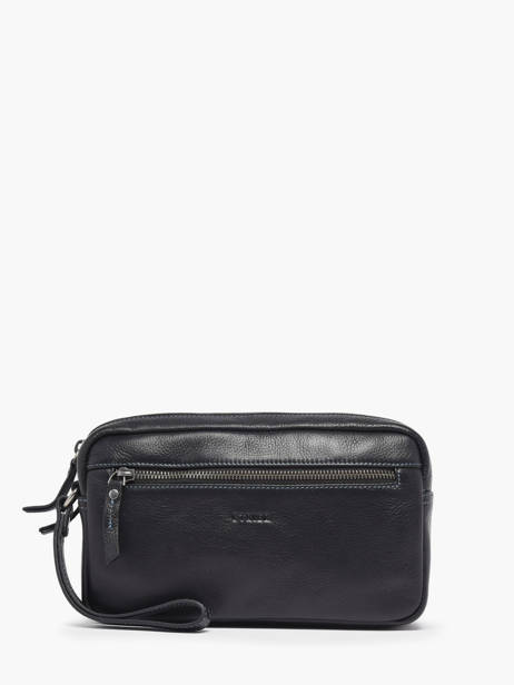 Pochette Homme Foulonné Cuir Etrier Noir foulonne EFOU721S