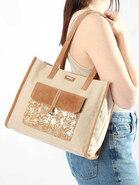 Shopping Bag Mahe Cotton Les tropeziennes Beige mahe TZ02 other view 1