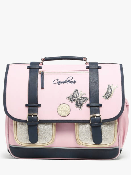 3-compartment Satchel Cameleon Pink vintage family boulanger CA41