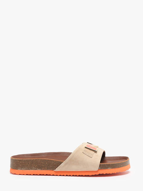 Mules En Cuir Nathan baume Beige women 241N70