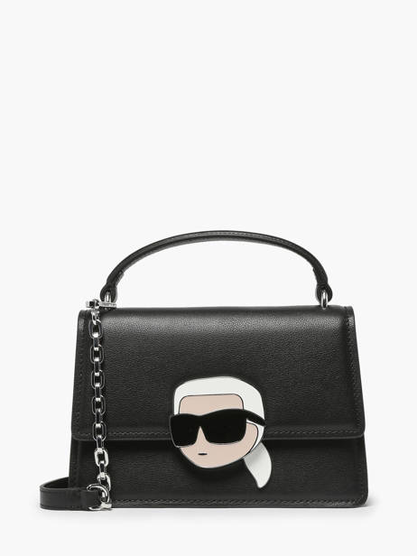 Crossbody Bag K Ikonic 2.0 Leather Karl lagerfeld Black k ikonic 2.0 240W3084