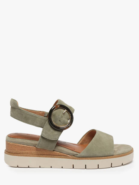 Sandals In Leather Tamaris Green women 42