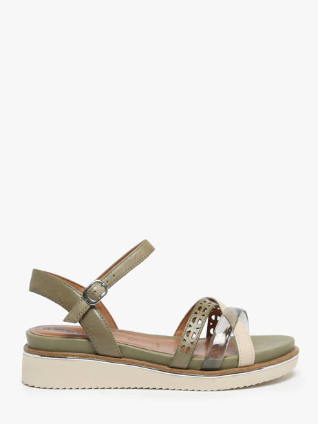 Sandales En Cuir Tamaris Vert accessoires 42