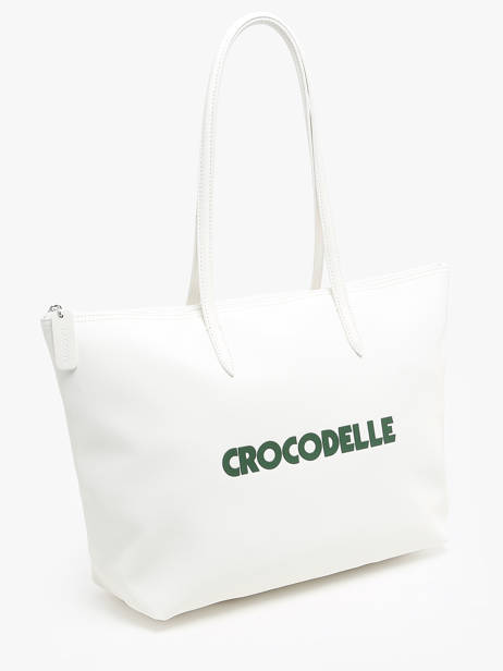 Sac Porté épaule Large Heritage Print Croc Lacoste Blanc large heritage print croc NF4550DI vue secondaire 2