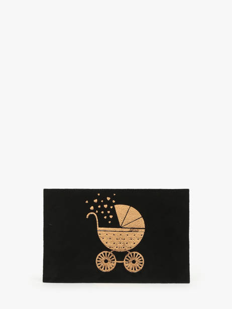 Leather Postcard Etrier Black accessoires EBM001