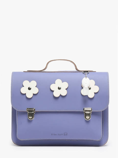 Cartable Fleurs Cuir Own stuff Violet preschool 14FLOW