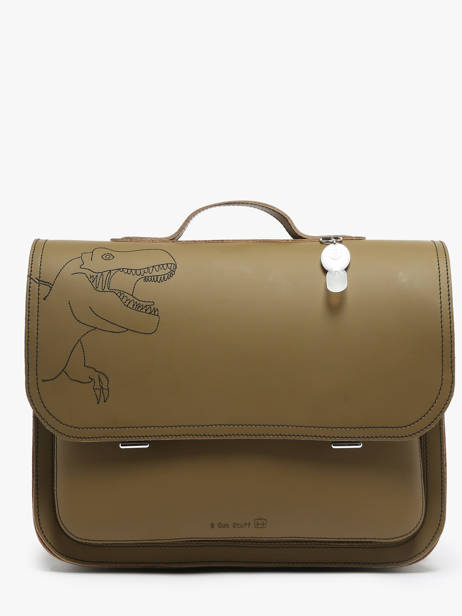 Cartable Dinosaure Cuir Own stuff Vert primary 47DINO
