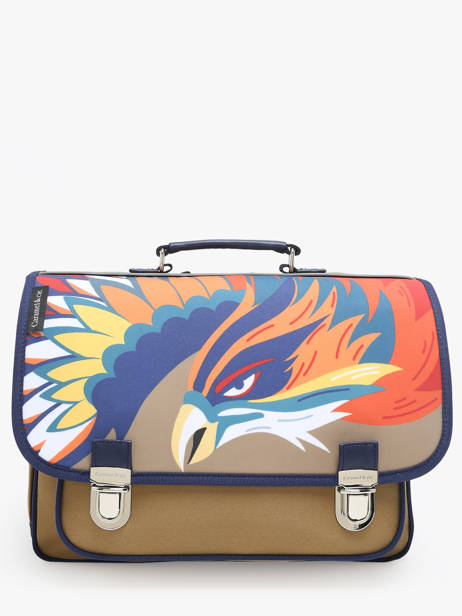 2-compartment Satchel Caramel et cie Brown fier GA