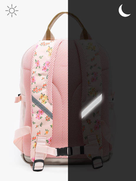 1 Compartment Backpack Caramel et cie Pink boheme FI other view 5