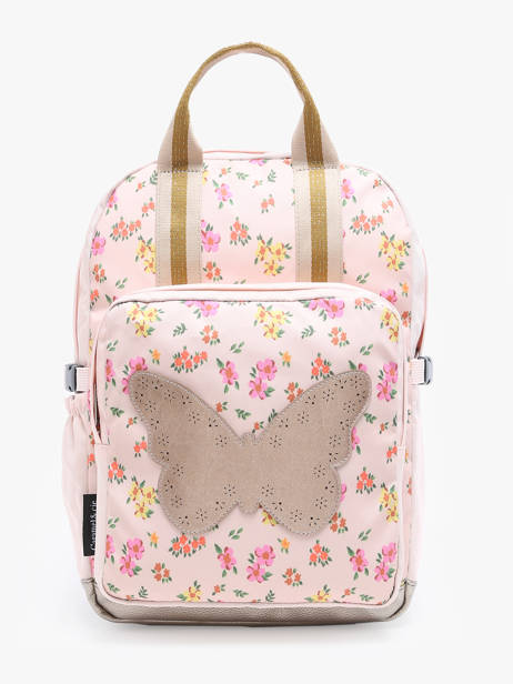 1 Compartment Backpack Caramel et cie Pink boheme FI
