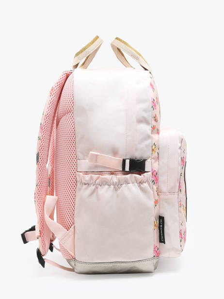 1 Compartment Backpack Caramel et cie Pink boheme FI other view 2