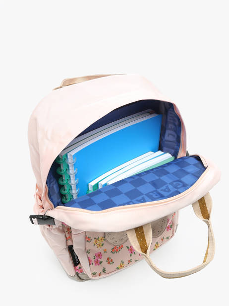 1 Compartment Backpack Caramel et cie Pink boheme FI other view 3