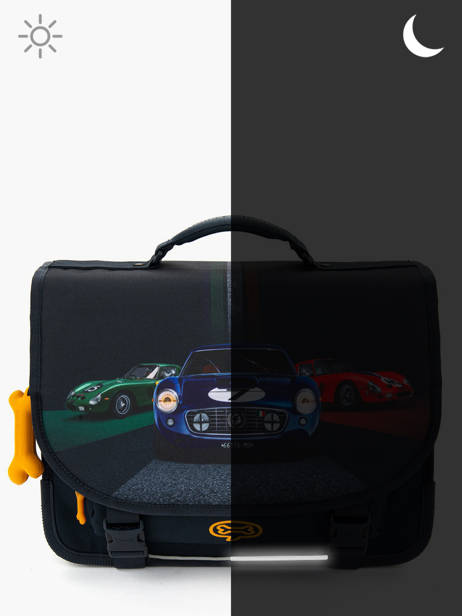 Cartable 2 Compartiments Lily Boys Stones and bones Noir boys B vue secondaire 5
