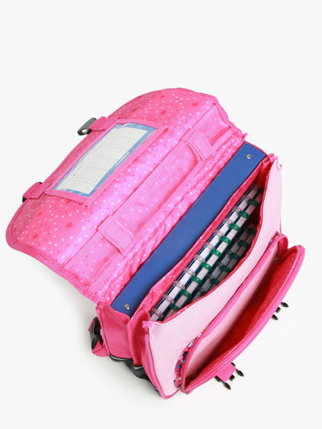 Cartable 2 Compartiments Snowball Rose butterfly 46435 vue secondaire 3