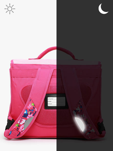 Cartable 2 Compartiments Snowball Rose butterfly 46438 vue secondaire 5
