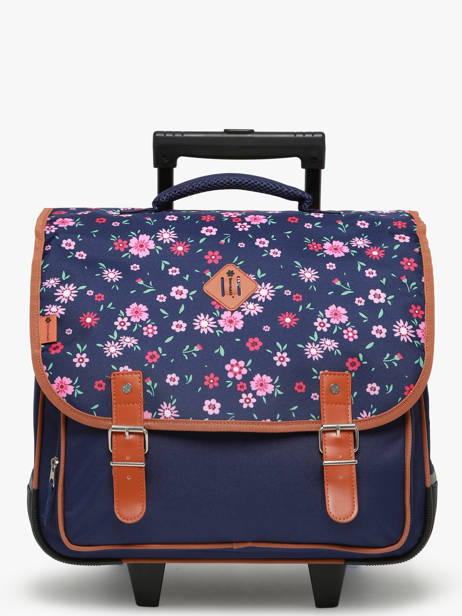 2-compartment Wheeled Satchel Snowball Blue liberty T46341