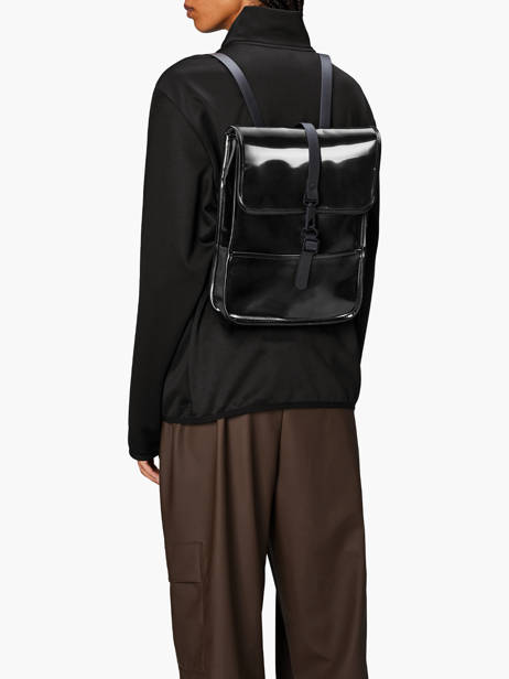 Backpack Micro - 1 Compartment Backpack Rains Black city 13010 other view 1