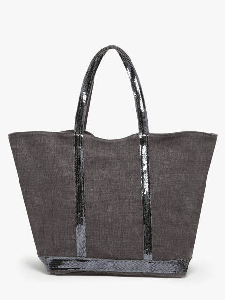 Zipped Linen Tote Bag Le Cabas Sequins Vanessa bruno Gray cabas lin 31V40409