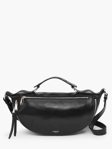 Medium Leather Origami Crossbody Bag Lancel Black origami A12528