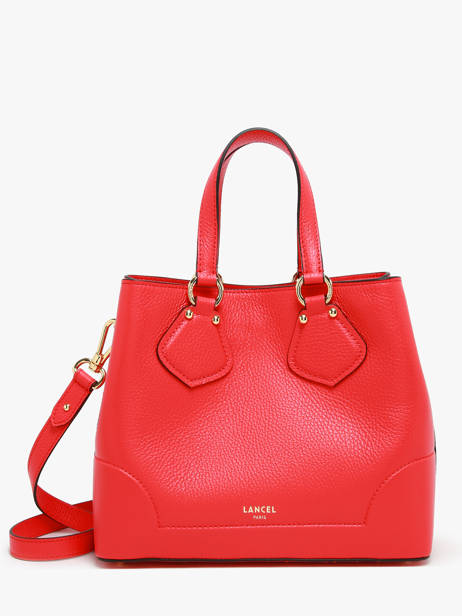 Small Leather Néo Izy Satchel Lancel Red neo izy A12133