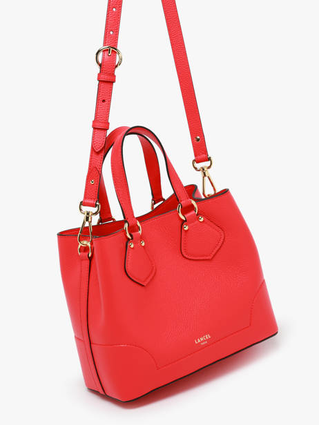 Small Leather Néo Izy Satchel Lancel Red neo izy A12133 other view 1