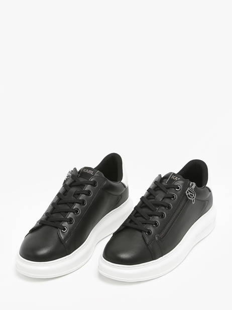 Sneakers In Leather Karl lagerfeld Black men KL52564 other view 1