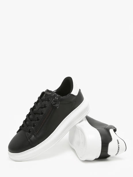 Sneakers In Leather Karl lagerfeld Black men KL52564 other view 2