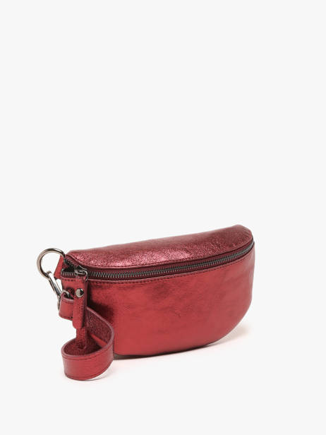 Leather Nine Belt Bag Milano Red nine NI19091N other view 2