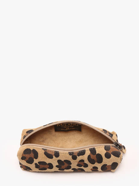 Pouch Leather Milano Multicolor velvet leopardo VL22116 other view 1