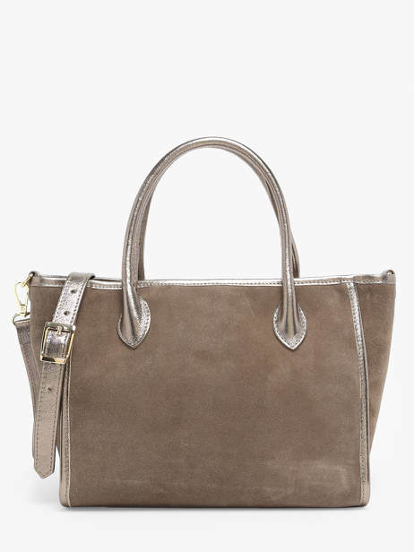 Handbag Velvet Leather Milano Brown velvet VE24062