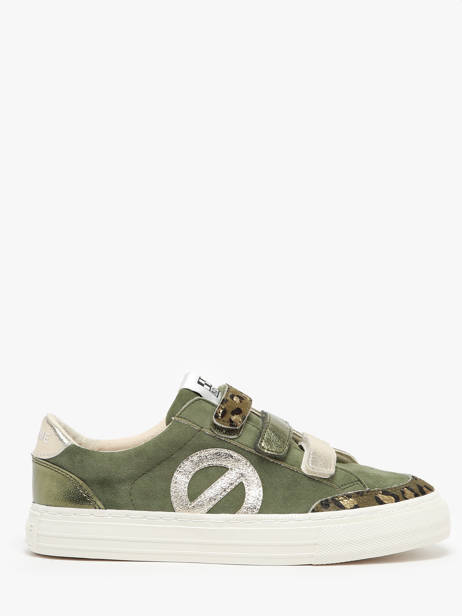 Sneakers Velcro En Cuir No name Vert women GLGL0466