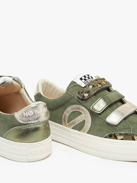 Velcro Sneakers In Leather No name Green women GLGL0466 other view 3