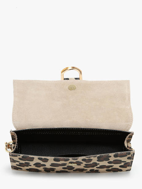 Shoulder Bag Velvet Leopardo Leather Milano Beige velvet leopardo VL24066 other view 3