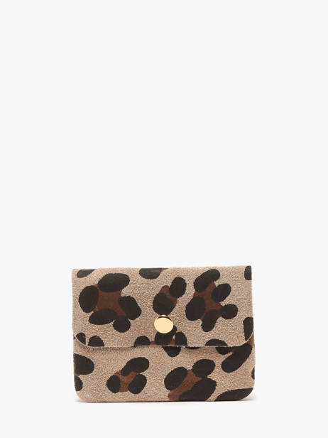 Porte-monnaie Cuir Milano Multicolore velvet leopardo VL23092