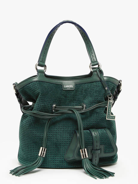 Handbag Premier Flirt Leather Lancel Green premier flirt A13196