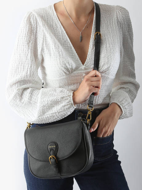 Shoulder Bag Vintage Leather Nat et nin Black vintage OLIVIA other view 1