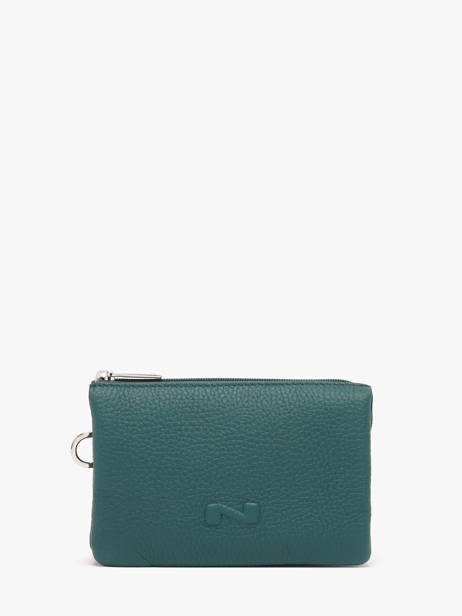 2-compartment Leather Pouch Nathan baume Blue original n 283N